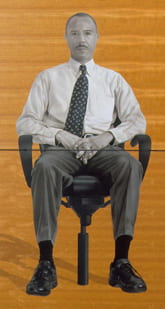 mural of man in chair